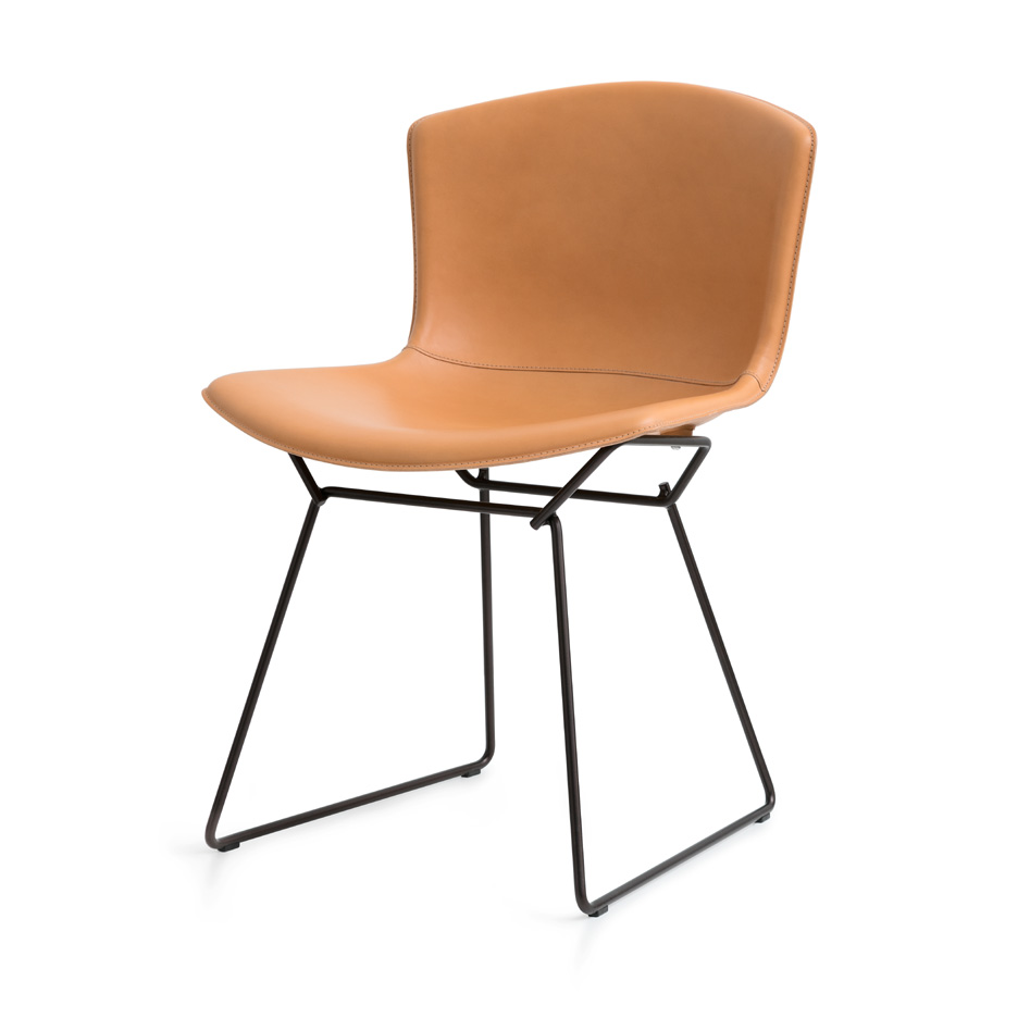 Bertoia Collection Side Chair in cowhide