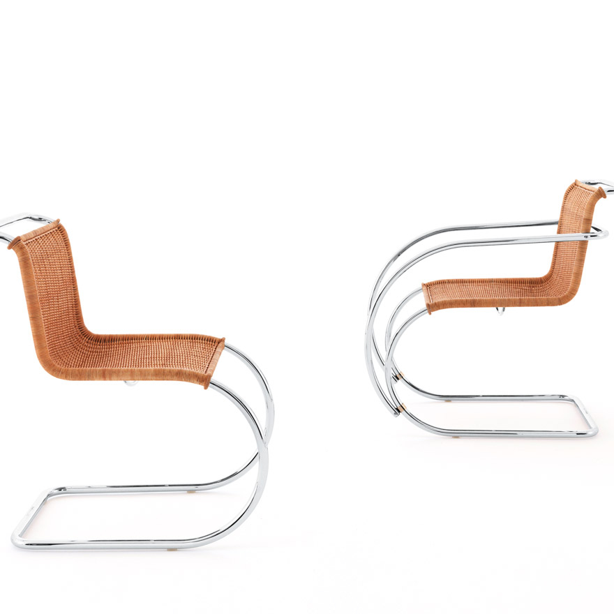 Mies van der Rohe Collection MR chair without Arms - Rattan