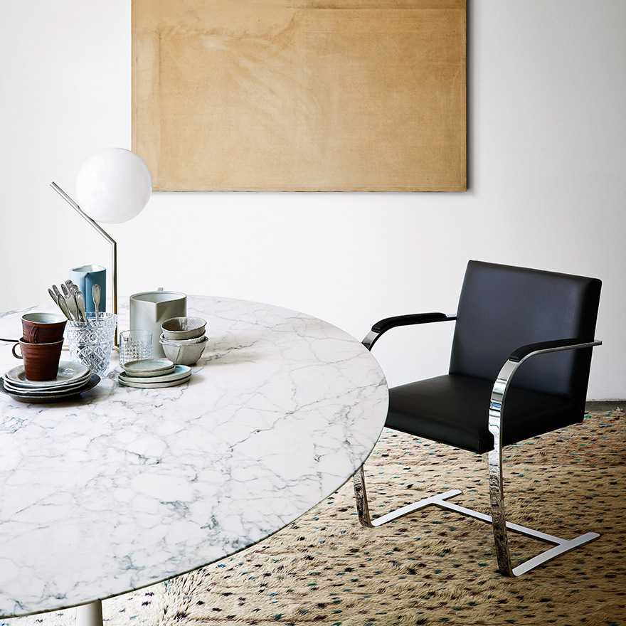 Mies van der Rohe Collection Brno armchair flat bar