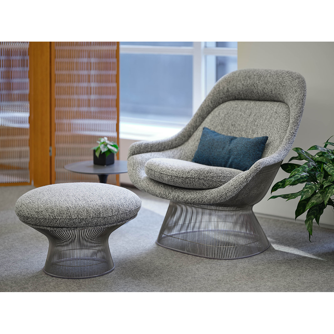 Platner Collection Easy chair and Ottoman