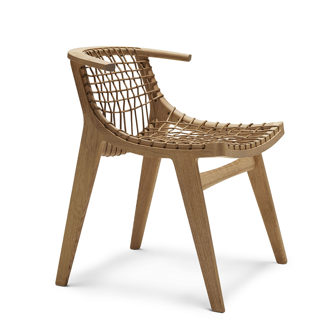 Citterio Collection Klismos Chair woven back