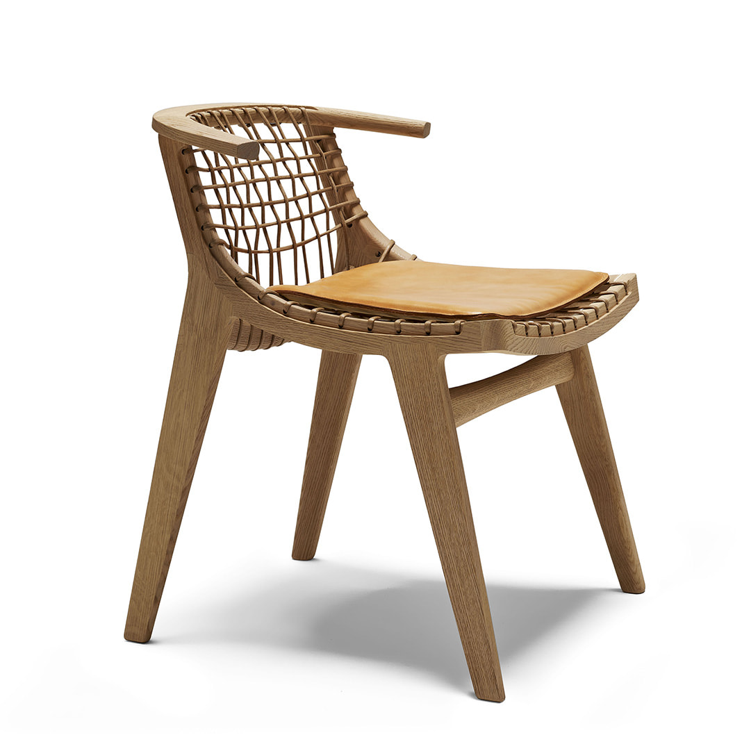 Citterio Collection Klismos Chair woven back