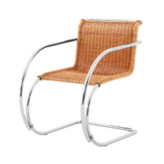 Mies van der Rohe Collection MR chair with Arms - Rattan