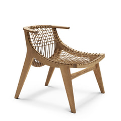 Citterio Collection Klismos Lounge chair woven back